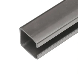 Black Guide Rail Powder Coated Outside Bend Channel