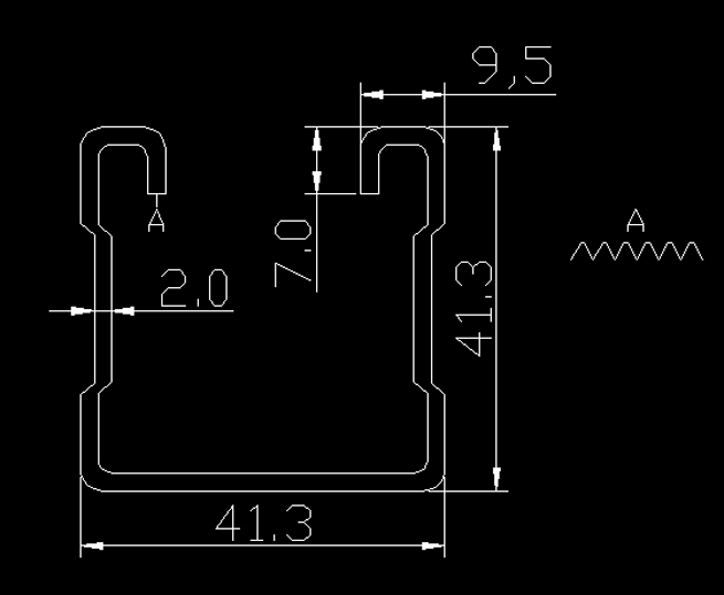 41x41 slotted channel