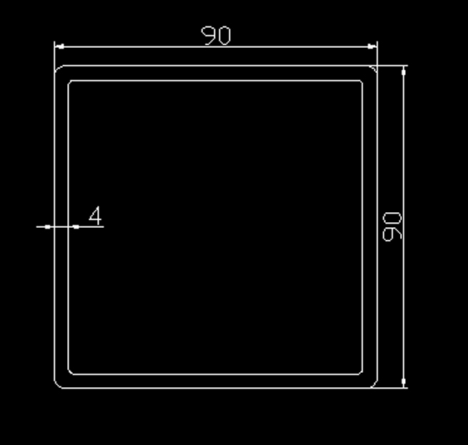 square pipe with holes 